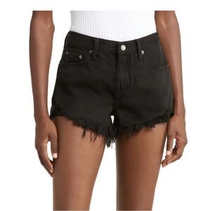 Pistola Black Frayed Jean Shorts